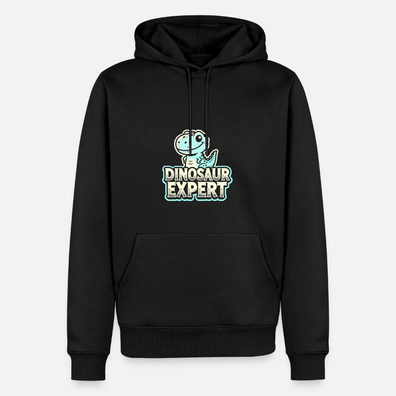 Dinosaurier-Experte - Männer Premium Bio Hoodie - Schwarz