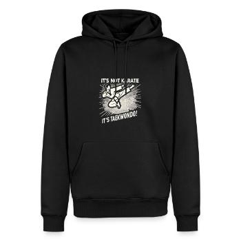 Es ist nicht Karate, es ist Taekwondo - Männer Premium Bio Hoodie - Schwarz - Vorne - Nico (187cm)
