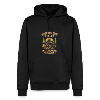 Four Wheelin' Feelin' - Männer Premium Bio Hoodie - Schwarz - Vorne - Nico (187cm)