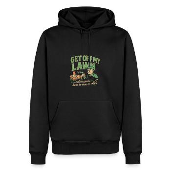 Runter von meiner Wiese - Männer Premium Bio Hoodie - Schwarz - Vorne - Nico (187cm)