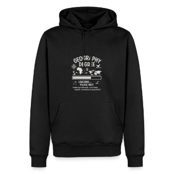 Geographie-Studium Laden - Männer Premium Bio Hoodie - Schwarz - Vorne - Nico (187cm)