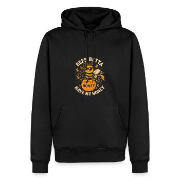 Bienen sollten meinen Honig haben - Männer Premium Bio Hoodie - Schwarz - Vorne - Nico (187cm)