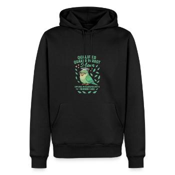 Qualifizierte Quaker Papageienmutter - Männer Premium Bio Hoodie - Schwarz - Vorne - Nico (187cm)