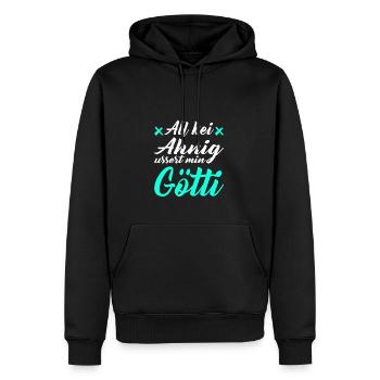 Gotti Götti Schweiz Geschenk zu Weihnachten - Männer Premium Bio Hoodie - Schwarz - Vorne - Nico (187cm)