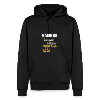 Rappelling Rock Climbing - Men’s Premium Organic Hoodie - black - Front - Nico (187cm)
