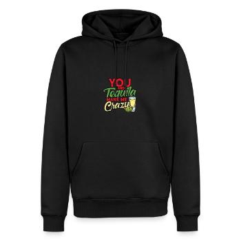 You and tequila make me crazy - tequila soda - Men’s Premium Organic Hoodie - black - Front - Nico (187cm)