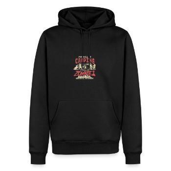 Camping Zombie Survival Training - camping - Sweat à capuche Premium bio Homme - noir - Devant - Nico (187cm)