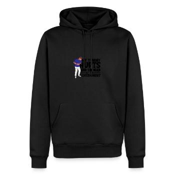 Mein Bauch tut weh und ich bin wütend auf die Regierung - - Männer Premium Bio Hoodie - Schwarz - Vorne - Nico (187cm)