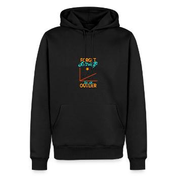 Vergessen Sie, dass der Durchschnitt ein Ausreißer ist - Investition - Männer Premium Bio Hoodie - Schwarz - Vorne - Nico (187cm)