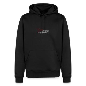 Ich gebe nur negatives Feedback - Ingenieure - Männer Premium Bio Hoodie - Schwarz - Vorne - Nico (187cm)