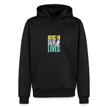 Narcan rettet Leben - EMT - Männer Premium Bio Hoodie - Schwarz - Vorne - Nico (187cm)