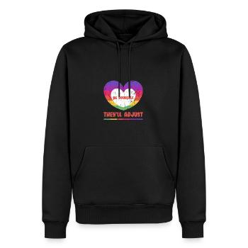 Quatre scores et sept bières il y a - score - Sweat à capuche Premium bio Homme - noir - Devant - Nico (187cm)