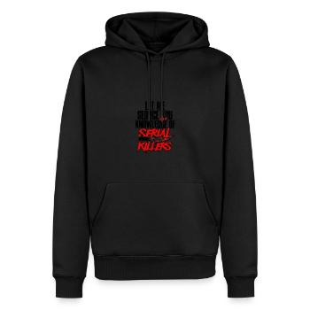 Laissez-moi vous séduire avec mes connaissances en série - Sweat à capuche Premium bio Homme - noir - Devant - Nico (187cm)