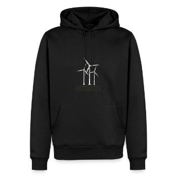 Renewable Energy I'm a big fan - ecologist - Men’s Premium Organic Hoodie - black - Front - Nico (187cm)