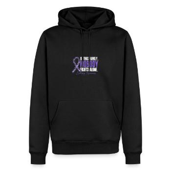 In dieser Familie kämpft niemand allein. Epilepsie - Männer Premium Bio Hoodie - Schwarz - Vorne - Nico (187cm)