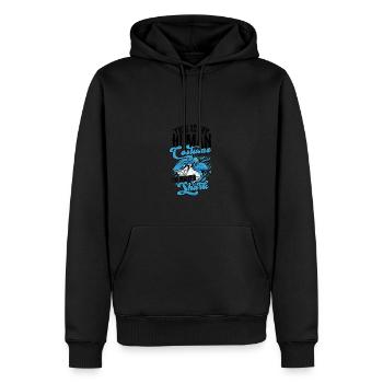 This is my human costume I'm really a shark - - Men’s Premium Organic Hoodie - black - Front - Nico (187cm)