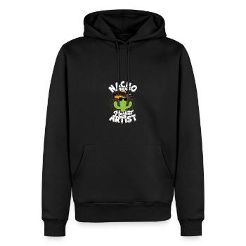 Nacho Average Martial Artist - nacho - Men’s Premium Organic Hoodie - black - Front - Nico (187cm)