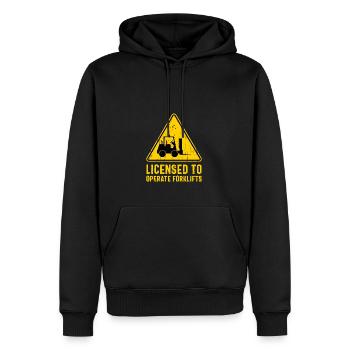 Licenced To Operate Forklifts - forklift driver - Men’s Premium Organic Hoodie - black - Front - Nico (187cm)