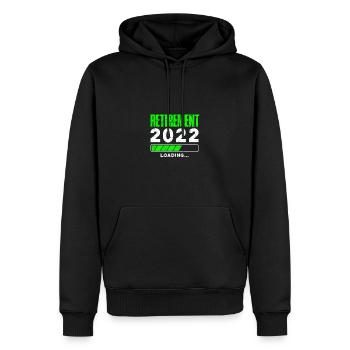 Retraite 2022 Chargement - compte - Sweat à capuche Premium bio Homme - noir - Devant - Nico (187cm)