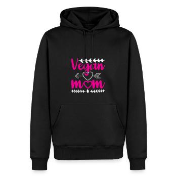 Vegan Mom, Vegan Power, Vegan Live, Lebensstil - Männer Premium Bio Hoodie - Schwarz - Vorne - Nico (187cm)