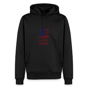 Amerikanische Flagge aus Golfzubehör - Ausflug - Männer Premium Bio Hoodie - Schwarz - Vorne - Nico (187cm)