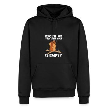 Excuse me your birdfeeder is empty - funny - Men’s Premium Organic Hoodie - black - Front - Nico (187cm)