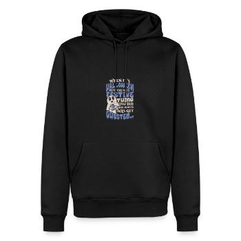 When it's halloween but the only festive thing - Men’s Premium Organic Hoodie - black - Front - Nico (187cm)