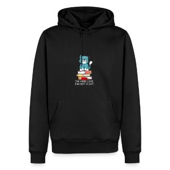 I'm here live I'm not a cat - attorney - Men’s Premium Organic Hoodie - black - Front - Nico (187cm)