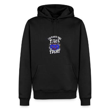 I'm non verbal trick or treat - pumpkin face - Men’s Premium Organic Hoodie - black - Front - Nico (187cm)
