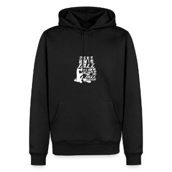 It's not how we fall, it's how we get back up and - Men’s Premium Organic Hoodie - black - Front - Nico (187cm)