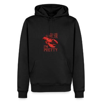 Nourrissez-moi du homard et dites-moi que je suis jolie - homard - Sweat à capuche Premium bio Homme - noir - Devant - Nico (187cm)
