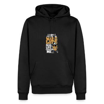 I didn't choose the nug life Nug life choose me - - Men’s Premium Organic Hoodie - black - Front - Nico (187cm)