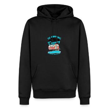 Le glamping rend le camping en plein air sans effort et - Sweat à capuche Premium bio Homme - noir - Devant - Nico (187cm)