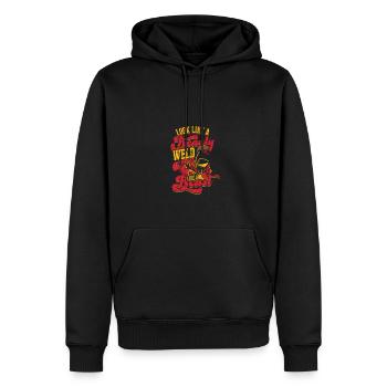 Look like a beauty Weld like a beast - metal - Men’s Premium Organic Hoodie - black - Front - Nico (187cm)