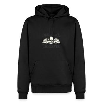Food Truck Gangster - Food Truck - Männer Premium Bio Hoodie - Schwarz - Vorne - Nico (187cm)