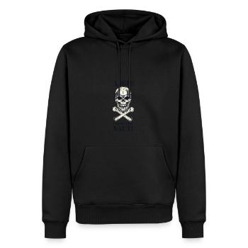 Argh I'm feeling nauti - pirate skull - Men’s Premium Organic Hoodie - black - Front - Nico (187cm)