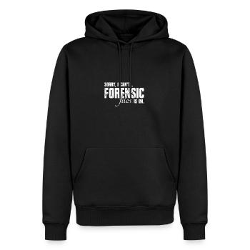Es tut mir leid, dass ich keine forensischen Dateien eingeschaltet kann - forensisch - Männer Premium Bio Hoodie - Schwarz - Vorne - Nico (187cm)