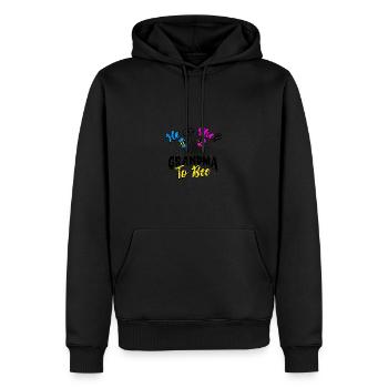 He or She Grandma to bee - boy or girl - Men’s Premium Organic Hoodie - black - Front - Nico (187cm)