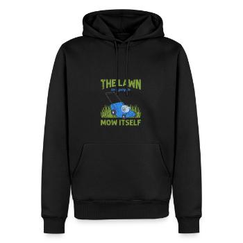 La pelouse ne va pas se tondre toute seule - jardin - Sweat à capuche Premium bio Homme - noir - Devant - Nico (187cm)