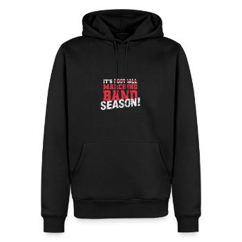 Sa saison de fanfare de football - musique - Sweat à capuche Premium bio Homme - noir - Devant - Nico (187cm)