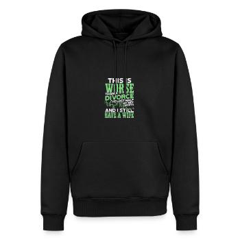 Das ist schlimmer als eine Scheidung. Ich habe die Hälfte meiner - Männer Premium Bio Hoodie - Schwarz - Vorne - Nico (187cm)