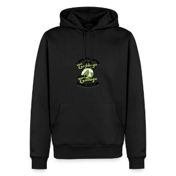 Le chou-fleur est un chou avec une éducation collégiale - Sweat à capuche Premium bio Homme - noir - Devant - Nico (187cm)