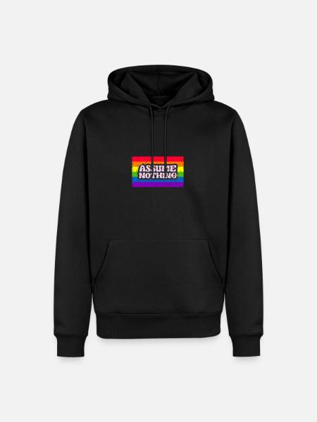 Assume Nothing - respect - Men’s Premium Organic Hoodie - black