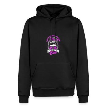 This is my hysterectomy recovery shirt - recovery - Men’s Premium Organic Hoodie - black - Front - Nico (187cm)