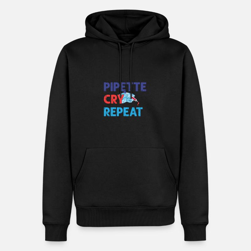 Pipette Cry Repeat - pipette - Sweat à capuche Premium bio Homme - noir