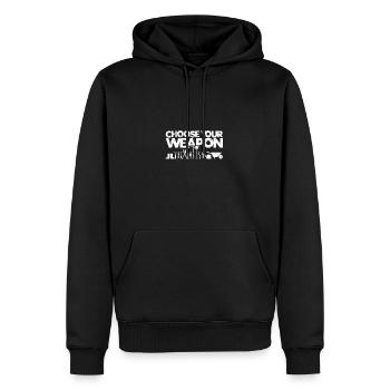 Choisissez votre arme - horticulture - Sweat à capuche Premium bio Homme - noir - Devant - Nico (187cm)