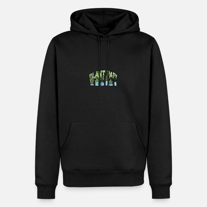 Pflanze Papi - Papi - Männer Premium Bio Hoodie - Schwarz
