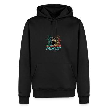 Did you touch my drumset - Perkussion - Männer Premium Bio Hoodie - Schwarz - Vorne - Nico (187cm)