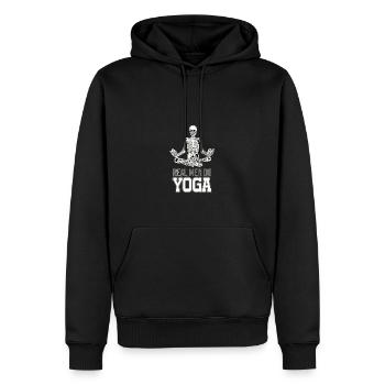 Real Man Do Yoga until the End and Forever - Männer Premium Bio Hoodie - Schwarz - Vorne - Nico (187cm)