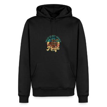 J’ai des morilles douteuses - champignon - Sweat à capuche Premium bio Homme - noir - Devant - Nico (187cm)